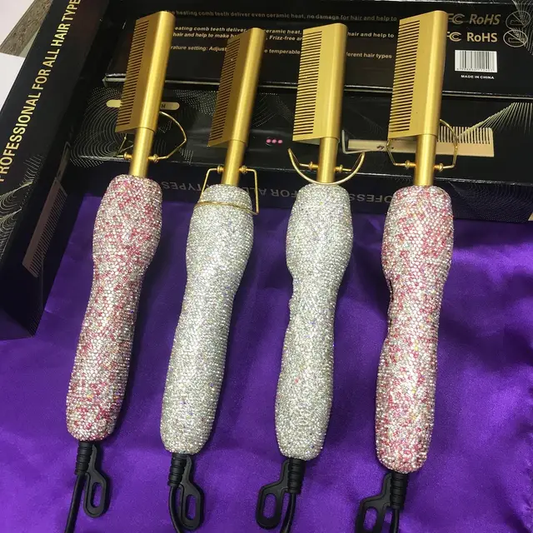 Bling Rhinestone straightener comb