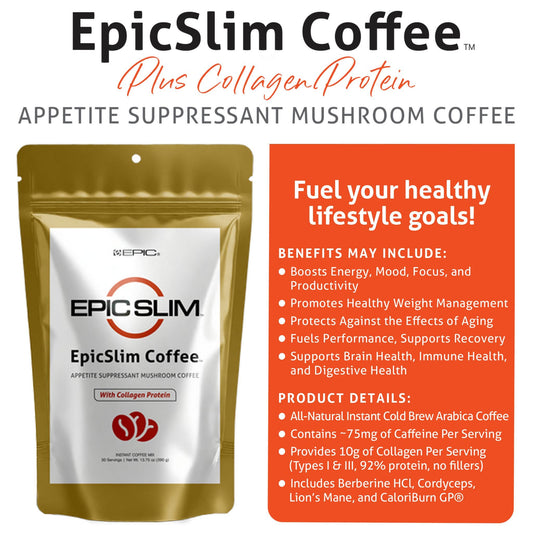 Healthy mushrooms coffee with collagen